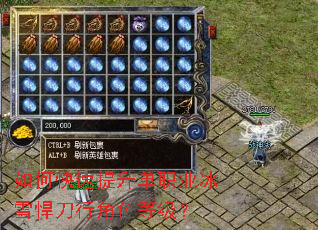 如何快速提升单职业冰雪悍刀行角色等级? 如何快速提升单职业冰雪悍刀行角色等级?