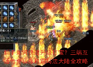 新手如何快速升级打宝?三端互通传奇私服称霸玛法大陆全攻略 新手如何快速升级打宝?三端互通传奇私服称霸玛法大陆全攻略