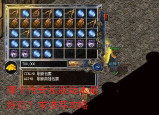 哪个传奇私服版本最好玩?求推荐攻略 哪个传奇私服版本最好玩?求推荐攻略