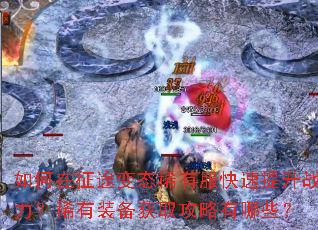 如何在征途变态稀有服快速提升战力?稀有装备获取攻略有哪些? 如何在征途变态稀有服快速提升战力?稀有装备获取攻略有哪些?