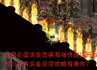 如何在征途变态稀有服快速提升战力?稀有装备获取攻略有哪些? 如何在征途变态稀有服快速提升战力?稀有装备获取攻略有哪些?