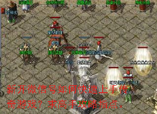 新开微信号如何快速上手传奇游戏?求高手攻略指点。 新开微信号如何快速上手传奇游戏?求高手攻略指点。