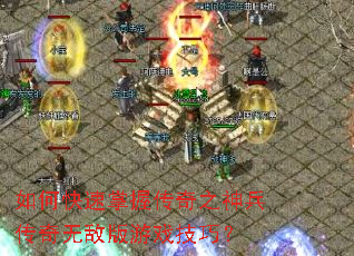 如何快速掌握传奇之神兵传奇无敌版游戏技巧? 如何快速掌握传奇之神兵传奇无敌版游戏技巧?