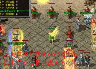 为何如今玩传奇私服道士职业的玩家日益增多? 为何如今玩传奇私服道士职业的玩家日益增多?