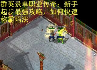 群英录单职业传奇：新手起步最强攻略，如何快速称霸玛法