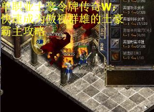 单职业土豪令牌传奇W：快速成为傲视群雄的土豪霸主攻略