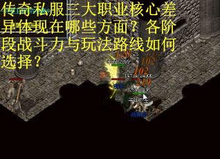 传奇私服三大职业核心差异体现在哪些方面？各阶段战斗力与玩法路线如何选择？