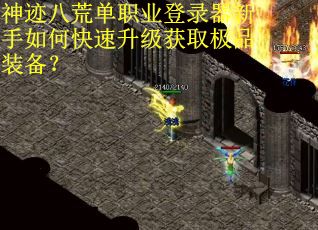 神迹八荒单职业登录器新手如何快速升级获取极品装备？